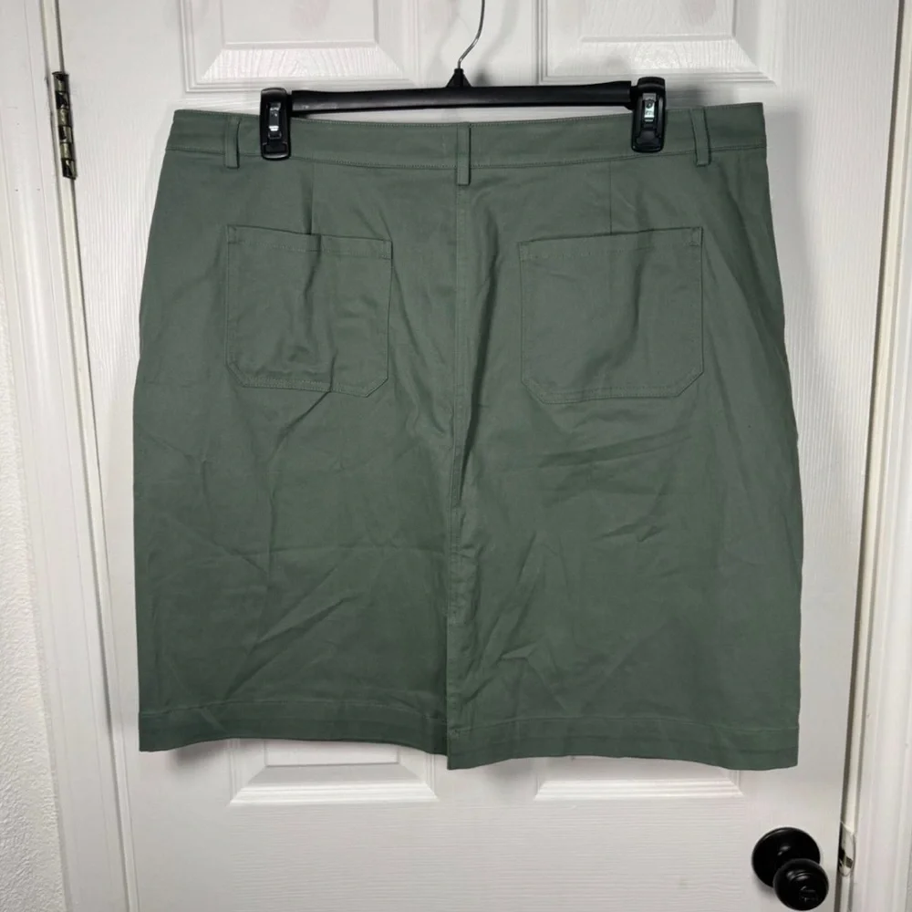 NWT J.Crew‎ Factory Womens Stretch Knee Length Pencil Skirt Sage Green